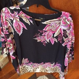 Macy’s JM collection. Silk waves arms silk blouse